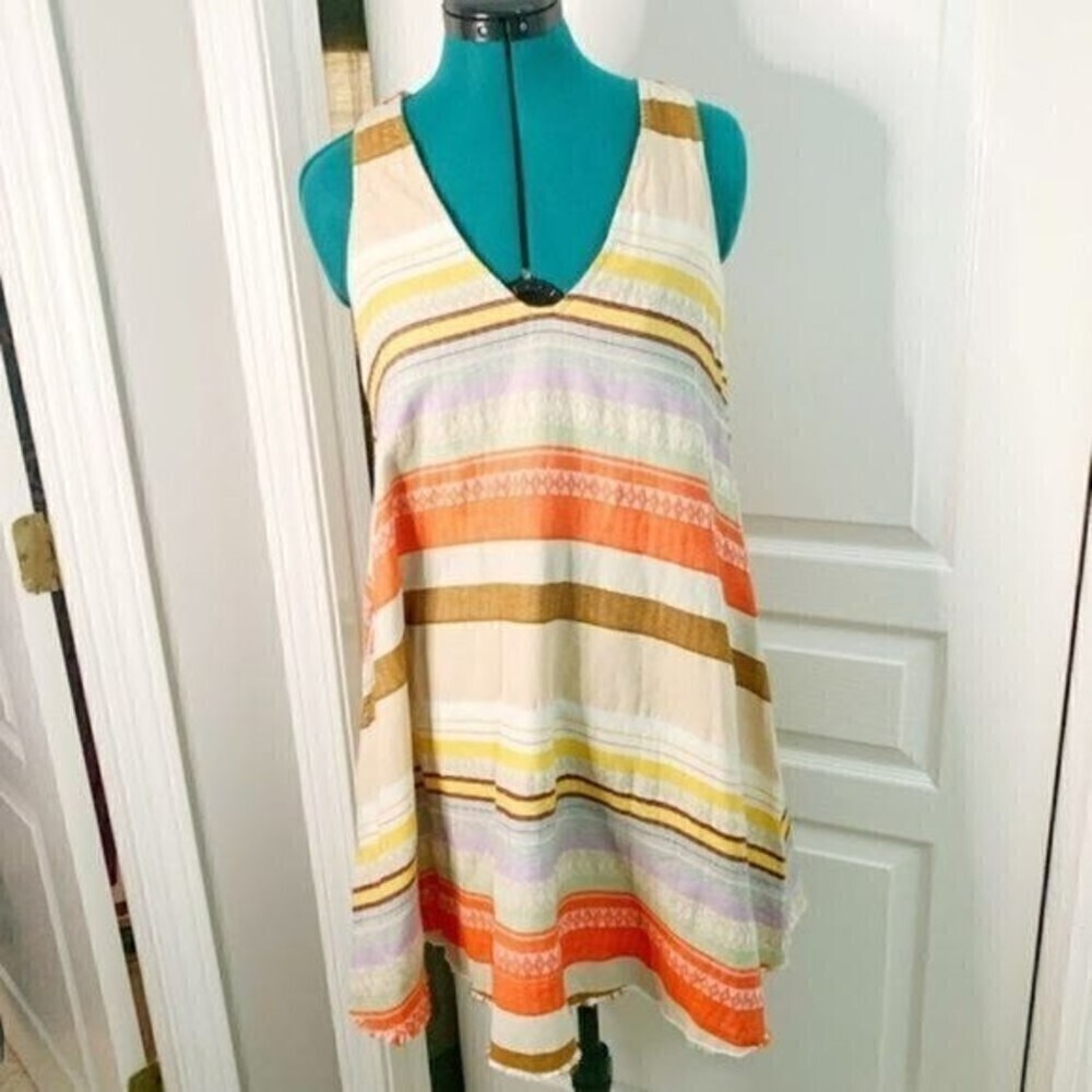 The Odells NWT Anthropologie Cody Pocket Ethnic Yarn Swing Sleeveless Dress